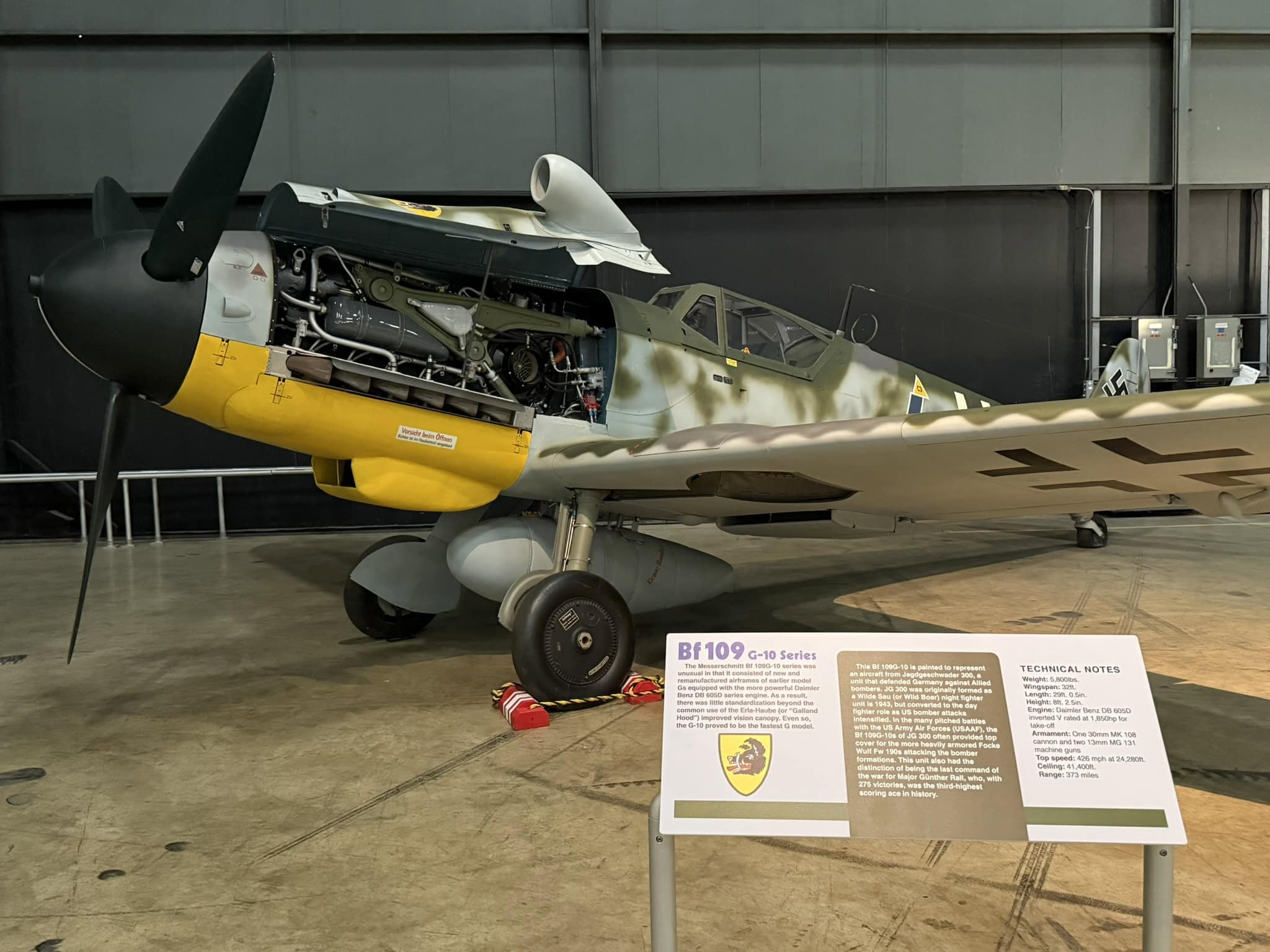 Messerschmitt Bf 109 19FortyFive Photo from 2025 at the National Museum of the US Air Force. 