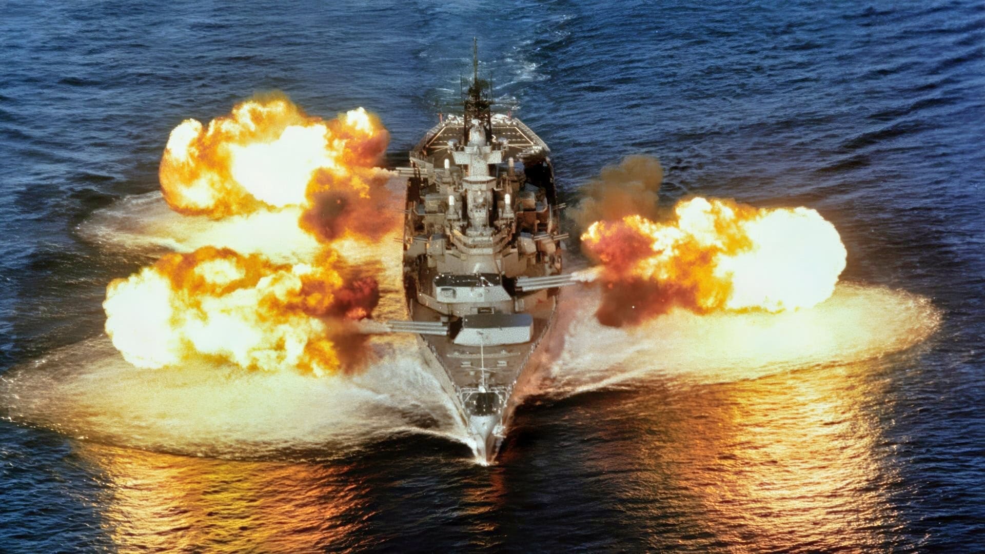 Iowa-Class Battleship Firing Creative Commons