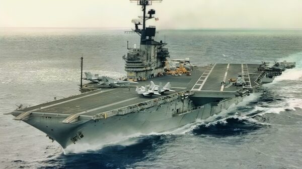 US Navy Aircraft Carrier USS Coral Sea Back in 1989 Creative Commons Image
