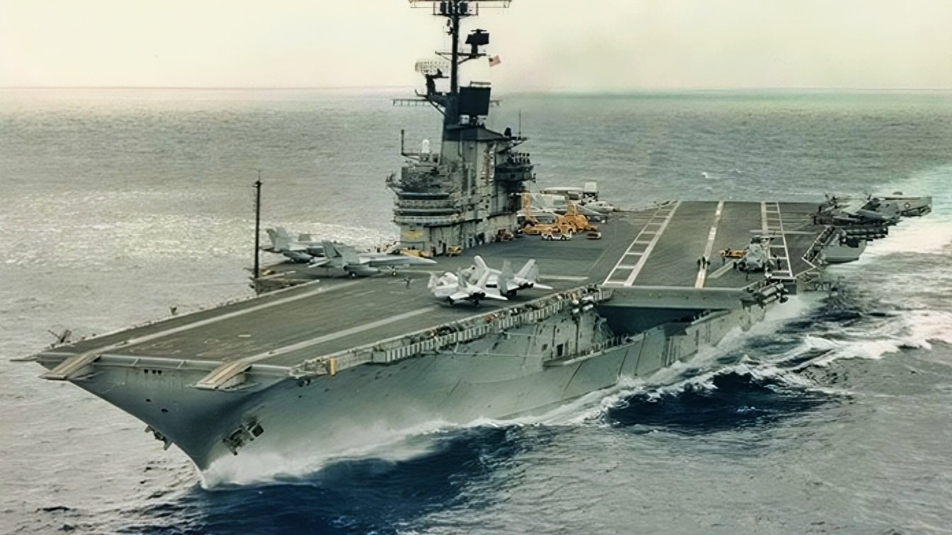 US Navy Aircraft Carrier USS Coral Sea Back in 1989 Creative Commons Image