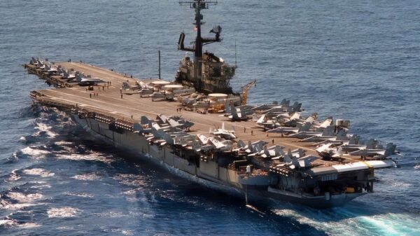 USS Coral Sea Aircraft Carrier in 1986