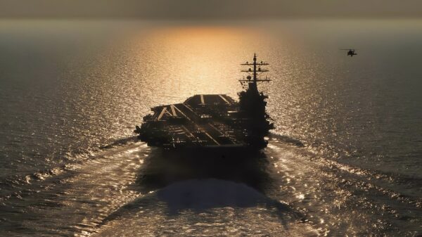 MEDITERRANEAN SEA (July 10, 2012) - An SH-60F Seahawk from the Nightdippers of Helicopter Anti-Submarine Squadron (HS) 5 flies alongside Nimitz-class aircraft carrier USS Dwight D. Eisenhower (CVN 69), July 10. Dwight D. Eisenhower is on a regularly scheduled deployment in support of Maritime Security Operations (MSO) and Theater Security Cooperation (TSC) efforts in the U.S. 5th and 6th Fleet areas of responsibility. IKE deployed as part of Eisenhower Carrier Strike Group (CSG), which includes CSG 8, IKE, guided-missile cruiser USS Hue City (CG 66), guided-missile destroyer USS Farragut (DDG 99), guided-missile destroyer USS Winston S. Churchill (DDG 81), USS Jason Dunham (DDG 109), the seven squadrons of Carrier Air Wing (CVW) 7, and Destroyer Squadron 28. (U.S. Navy photo by Mass Communication Specialist 2nd Class Julia A. Casper/Released)
