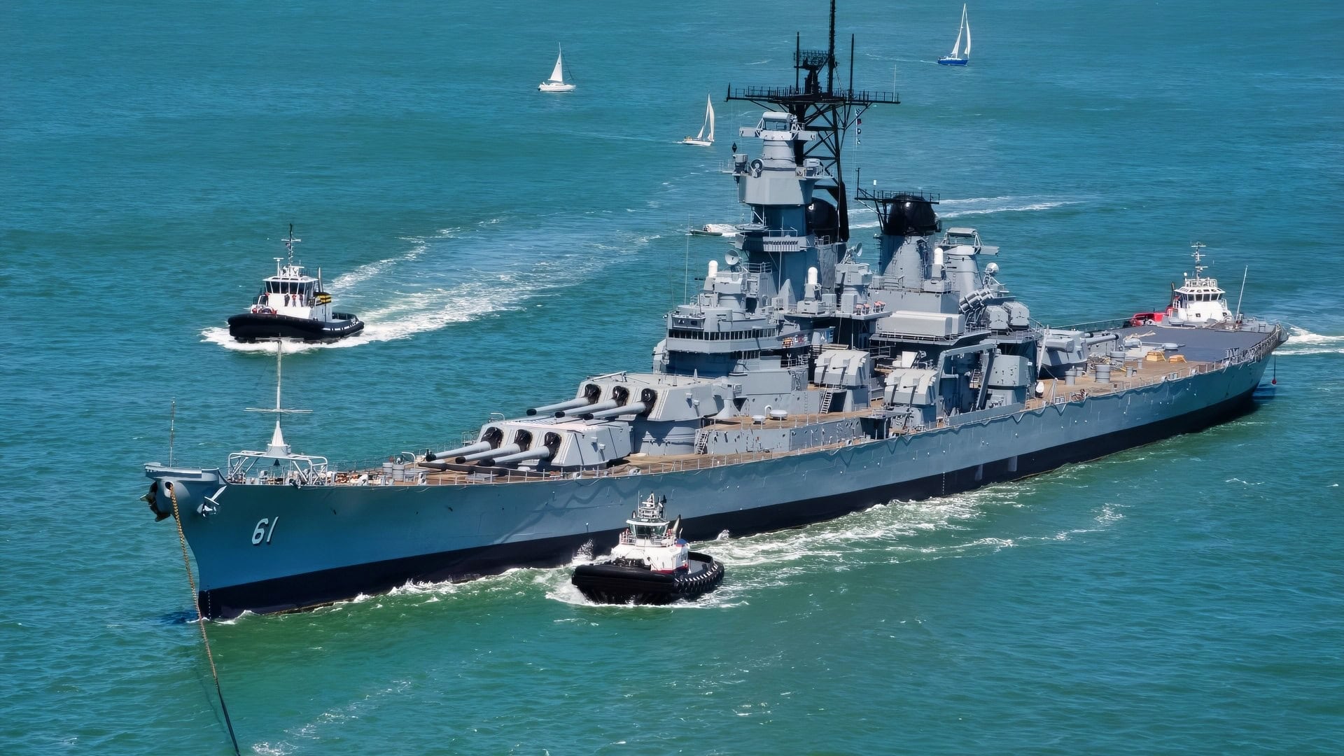USS Iowa At Sea Creative Commons Photo
