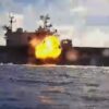 USS Peleiu Sinking YouTube Screenshot Photo from US Navy Footage