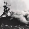 USS Wasp on Fire. Creative Commons Image