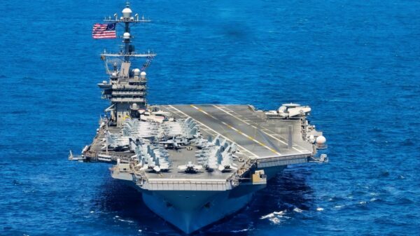 Aircraft Carrier At Sea Creative Commons Photo
