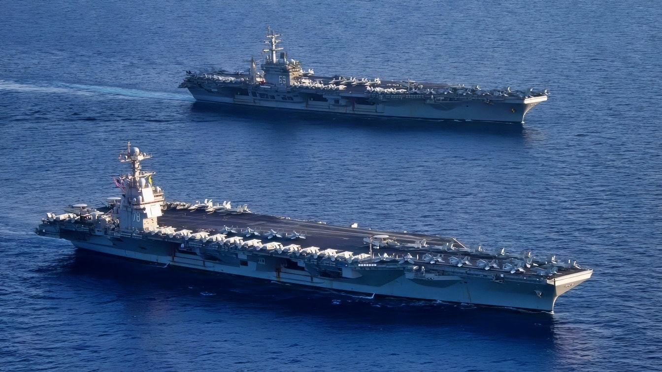 The US Navy Nuclear Ford-Class Aircraft Carrier