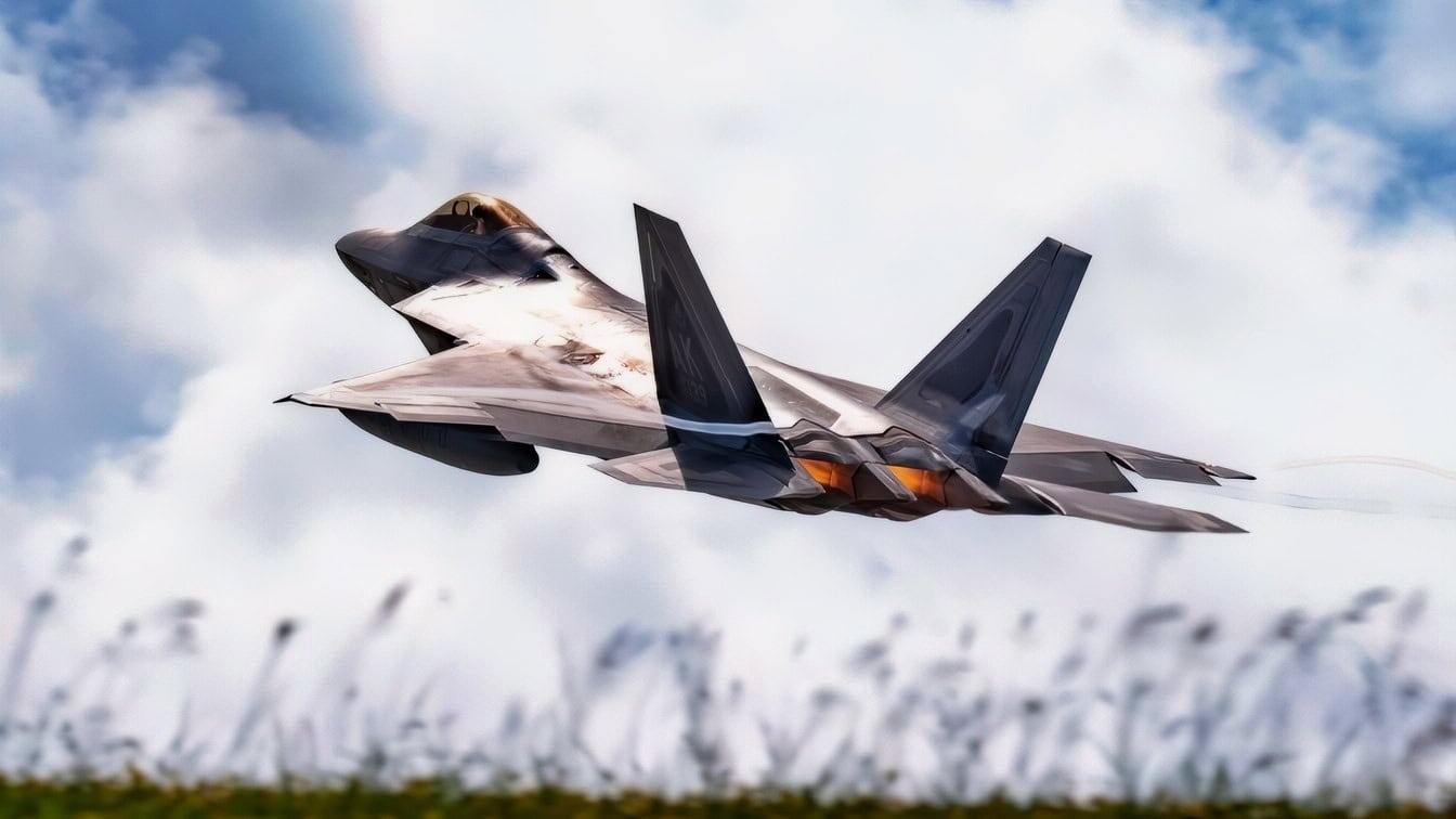 A U.S. Air Force F-22 Raptor assigned to the 525th Fighter Squadron, 3rd Wing, Joint Base Elmendorf-Richardson, Alaska, takes off at Andersen Air Force Base, Guam, Aug. 9, 2021. Approximately 800 Airmen and 35 aircraft participated in Pacific Air Forces’ Dynamic Force Employment operation in Guam and Tinian. The operation focused on projecting forces into the U.S. Indo-Pacific Command’s area of responsibility in support of the 2018 National Defense Strategy, calling on the military to be a more lethal, adaptive and resilient force. (U.S. Air Force photo by Master Sgt. Richard P. Ebensberger)