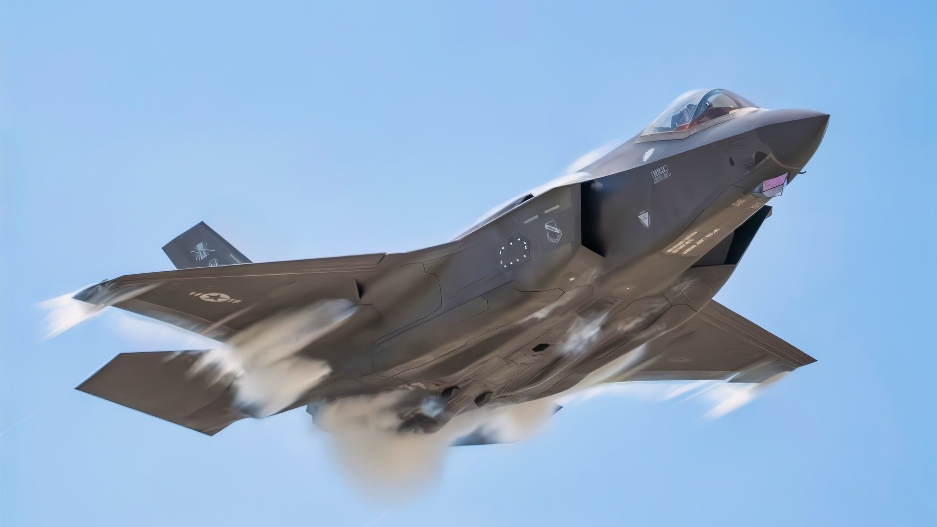 U.S. Air Force Maj. Kristin “BEO” Wolfe, F-35A Lightning II Demonstration Team pilot and commander, flies an F-35A Lightning II assigned to the 421st Fighter Generation Squadron during Naval Air Station Key West 2023 Southernmost Air Spectacular over Boca Chica Field in Key West, Florida, April 14, 2023. The F-35 demonstrated its capabilities during the airhshow, along with the U.S. Navy Blue Angels and other various performers. (U.S. Air Force photo by Senior Airman Kaitlyn Ergish)