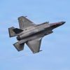 U.S. Air Force Lt. Col. Alexander Turner, 33rd Fighter Wing director of staff, soars over the flight line in an F-35A Lightning II at Eglin Air Force Base, Florida, June 26, 2026. The F-35A Lightning II is a fifth-generation aircraft combining stealth and sensor fusion to increase combat capability for executing the mission. (U.S. Air Force photo by Senior Airman Reagan Hardy)