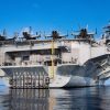 Fantail of US Navy Aircraft Carrier