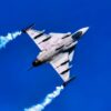 A Hungarian Air Force JAS-39 Gripen aircraft deploys a flare during an aerial demonstration at the Airpower 22 air show in Zeltweg, Austria, Sept. 2, 2022. This multi-national event showcased the capabilities of over 20 nations to over 275,000 spectators from around the world, and provided an opportunity for the U.S. Air Force to continue to strengthen international partnerships. (U.S. Air Force photo by Staff Sgt. Kevin Long)
