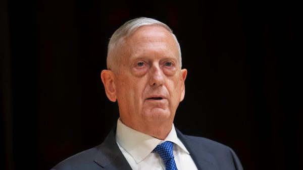 Retired Gen. and former Secretary of Defense, James Mattis, talks about his book tour at Little Hall on Marine Corps Base Quantico, Sept. 25, 2019. Mattis talks about how to improve leadership skills to the audience by making his message personal through bringing up stories about his past Marine Corps career. (U.S. Marine Corps photo by Lance Cpl. Piper A. Ballantine)