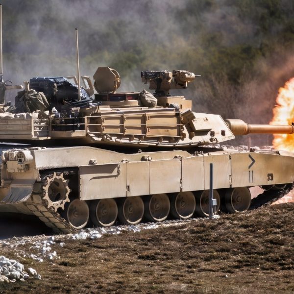 A U.S. Army Abram’s M1A2 System Enhancement Package version 3 (SEPv3), with the 1st Squadron, 7th Cavalry Regiment, 1st Cavalry Division (1-7 CAV), fires the main gun at Fort Hood, Texas, Feb. 23, 2026. The 1-7 CAV operated a new gunnery progression to test the new TiC 2.0, Transforming in Contact, initiative which involves new technology for electronic warfare. (U.S. Army Reserve Photo by Sgt. Addison Shinn)