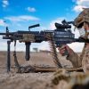 Pfc. Azad Anvarian, an infantryman assigned to Charlie Company, 1st Battalion, 38th Infantry Regiment, 1st Stryker Brigade Combat Team, 4th Infantry Division, fires an M249 squad automatic weapon during qualification at Fort Carson, Colorado, November 3, 2020. All M249 firers qualified expert during daytime qualification. (U.S. Army photo by Capt. Daniel Parker)