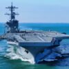 Nimitz-Class Aircraft Carrier in Sea Trial Back in 2010