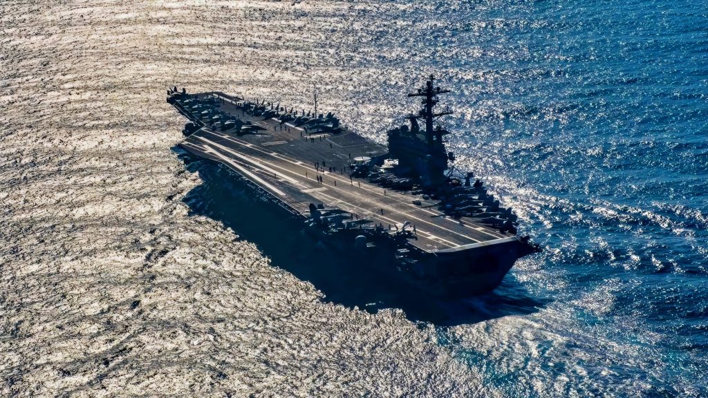 MEDITERRANEAN SEA (July 20, 2017) The aircraft carrier USS George H.W. Bush (CVN 77) sails through the Mediterranean Sea in support of Operation Inherent Resolve. The ship and its carrier strike group are conducting naval operations in the U.S. 6th Fleet area of operations in support of U.S. national security interests in Europe and Africa. (U.S. Navy photo by Mass Communication Specialist Seaman Zachary Wickline/Released)