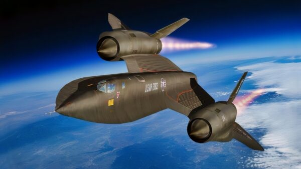 SR-71 Blackbird Above the Earth Creative Commons Artist Image