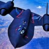 SR-71 Blackbird High in the Sky USAF Photo