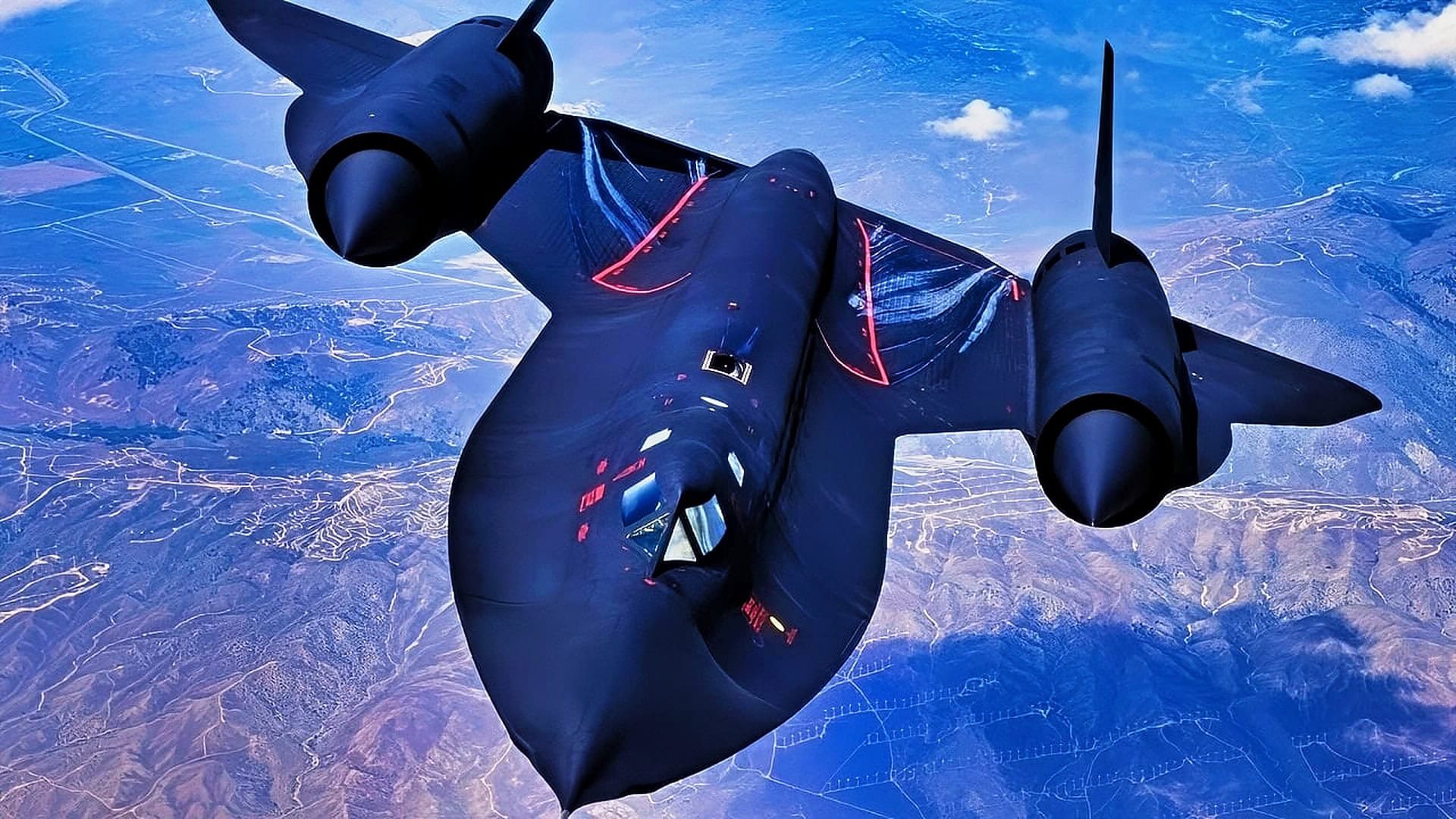 SR-71 Blackbird High in the Sky USAF Photo