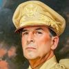 Watercolor Painting of Douglas MacArthur Colorized and Brightened via Banana Nano