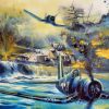 Yamato Battleship Under Attack by US Navy Creative Commons Photo