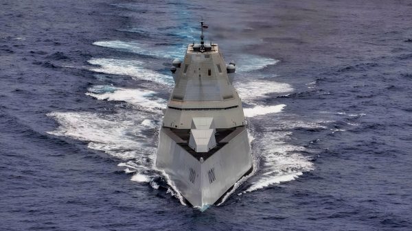 PACIFIC OCEAN – Zumwalt-class Guided Missile Destroyer Michael Monsoor (DDG-1001) transits the Pacific Ocean en route to Hawaii for Rim of the Pacific (RIMPAC) 2022. Twenty-six nations, 38 ships, four submarines, more than 170 aircraft and 25,000 personnel are participating in RIMPAC from June 29 to Aug 4 in and around Hawaiian Islands and Southern California. The world’s largest international maritime exercise, RIMPAC provides a unique training opportunity while fostering and sustaining cooperative relationships among participants critical to ensuring the safety of sea lanes and security on the world’s oceans. RIMPAC 2022 is the 28th exercise in the series that began in 1971. (U.S. Navy photo by Mass Communication Specialist 3rd Class Megan Alexander)