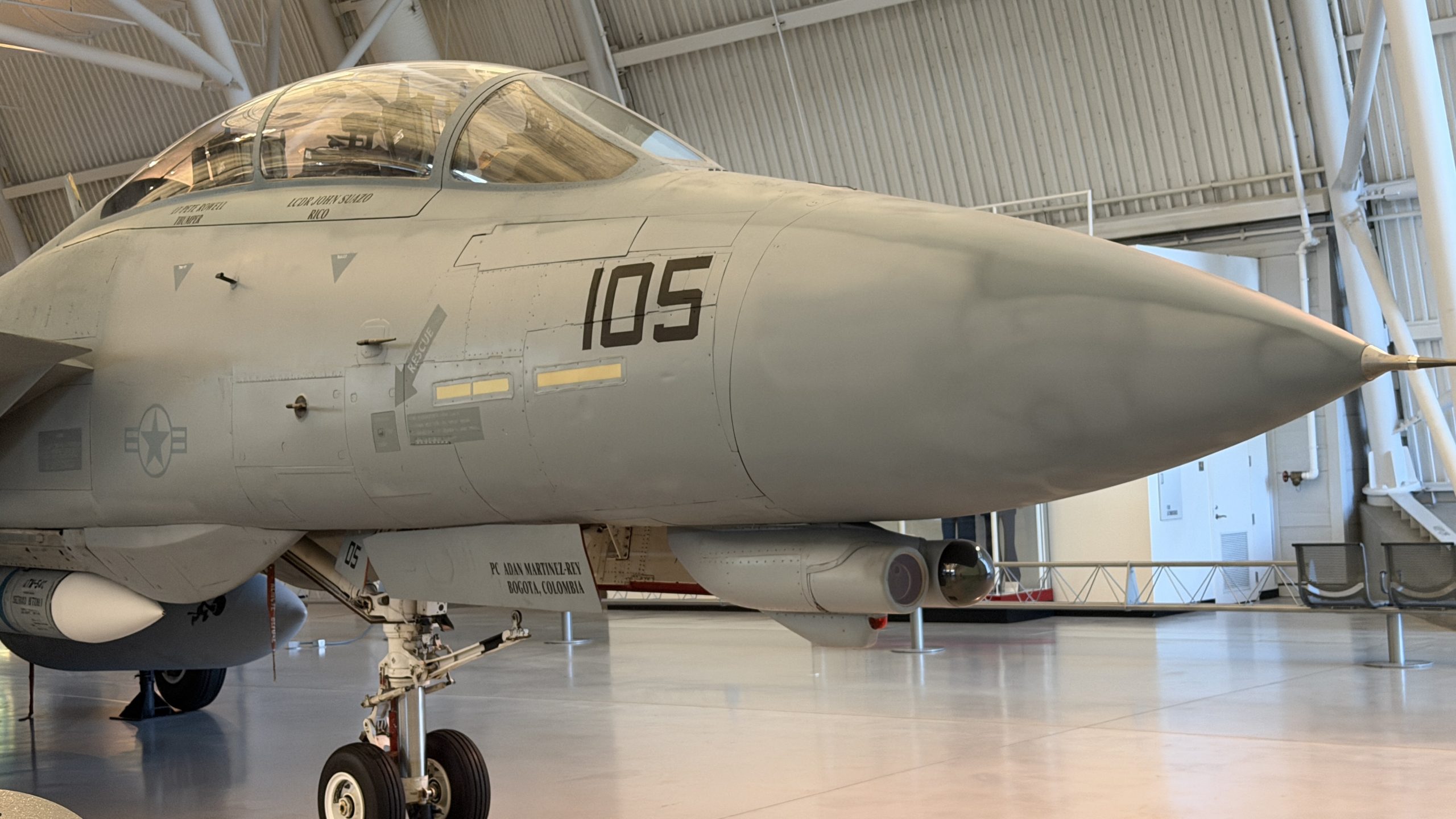 F-14 Tomcat from Steven F. Udvar-Hazy Center. Image taken by 19FortyFive staff on 9/30/2026.