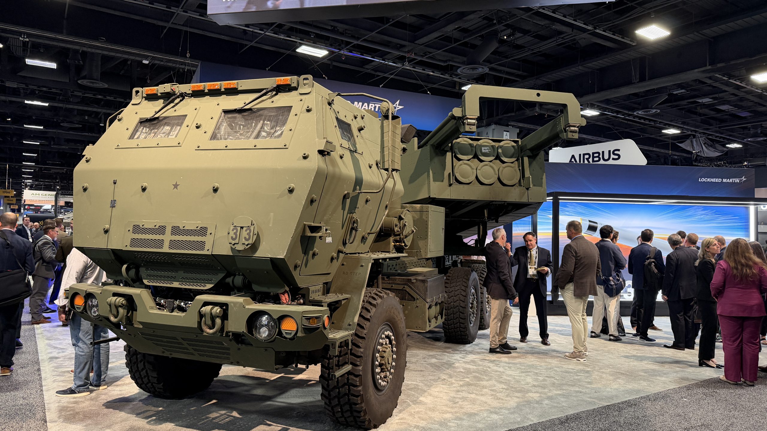 HIMARS like in Ukraine. Lockheed Martin Booth at AUSA 2026. 19FortyFive Photo. 
