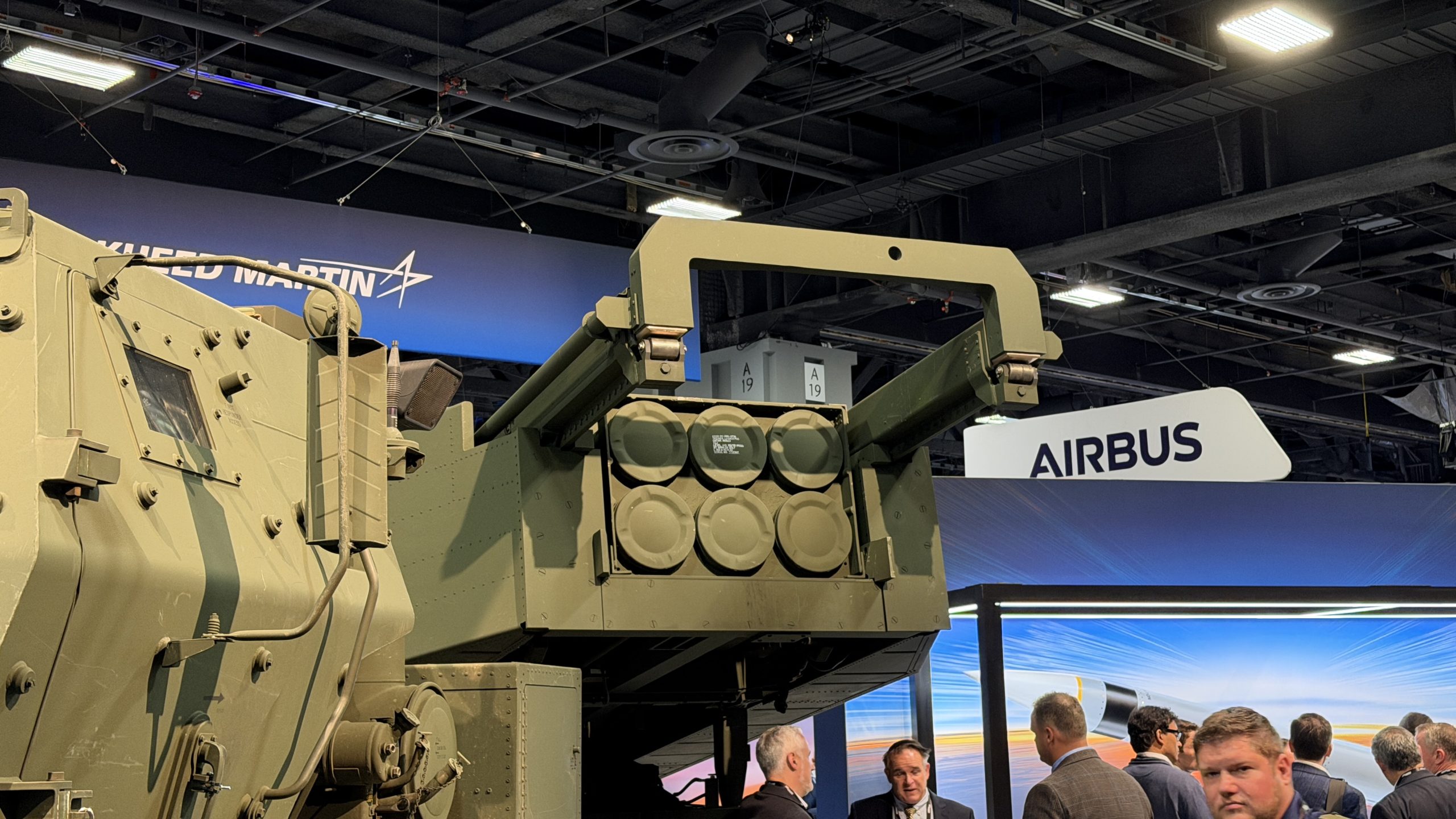 HIMARS like in Ukraine. Lockheed Martin Booth at AUSA 2026. 19FortyFive Photo.