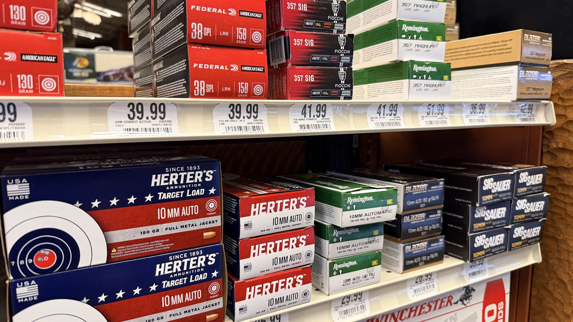 Stocked Ammo Shelves