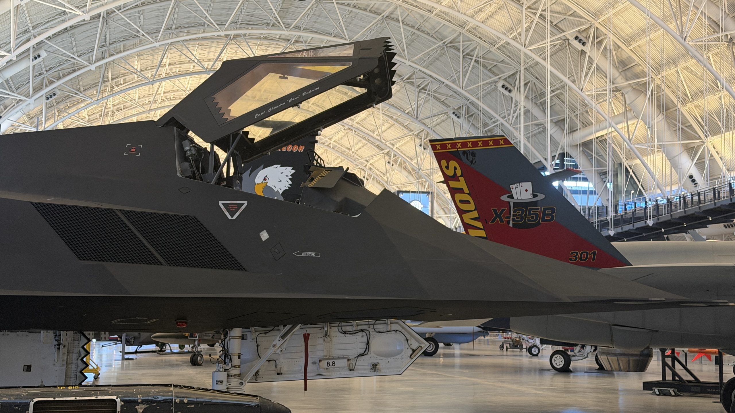 F-35 and F-117 side by side. 19FortyFive Smithsonian Visit Photos.