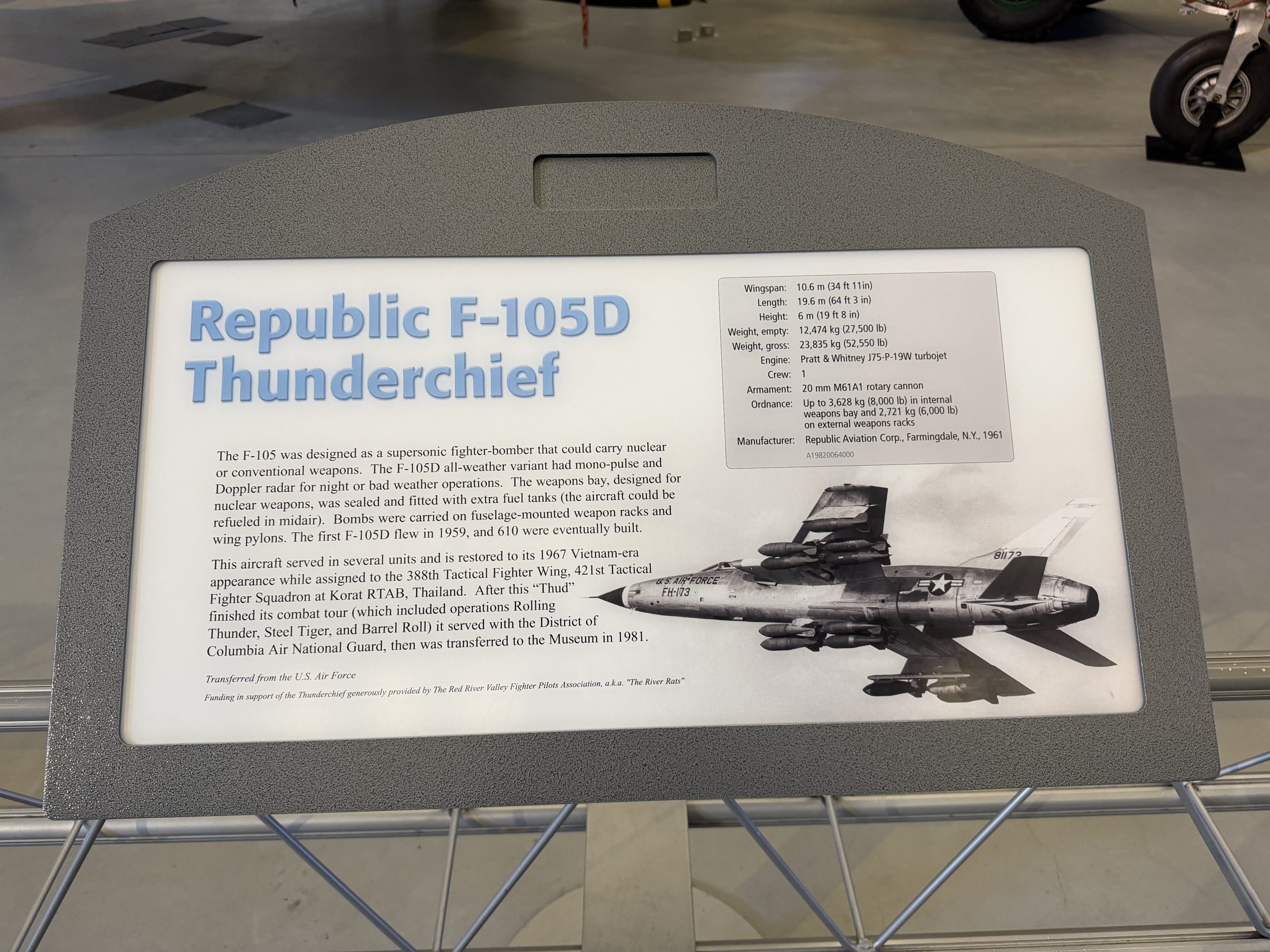 F-105 Thunderchief at the Smithsonian. Photos taken by Christian D. Orr for 19FortyFive.